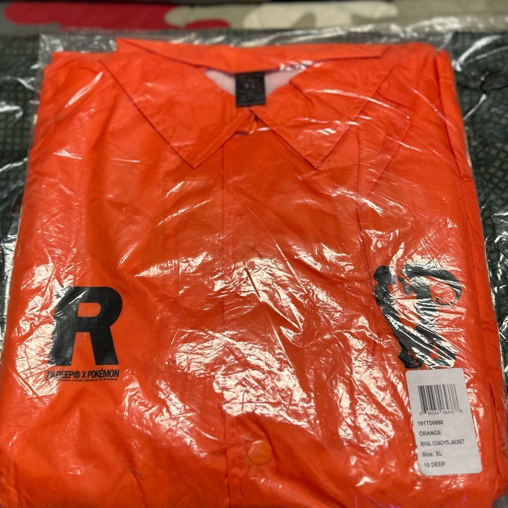 Super Rare New Never Worn 10 Deep x Pokémon Team Rocket Orange Coach Jacket XL